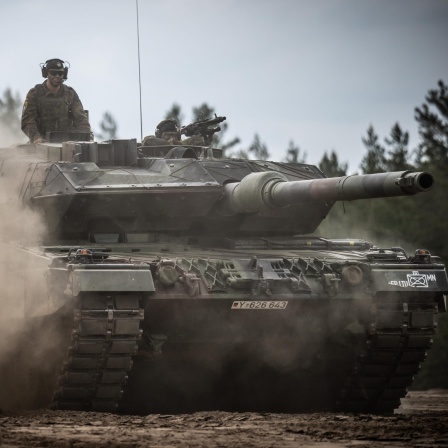 Ein Leopard-2-Panzer der Bundeswehr 