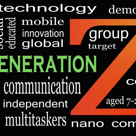 Generation Z in word collage Symbolfoto