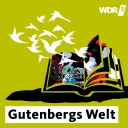 Illustration WDR 3 Gutenbergs Welt: Ein aufgeschlagenes Buch, aus dem Buch fliegen Vögel.