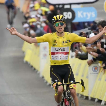 Tour de France: Der Slowene Tadej Pogacar im gelben Trikot.