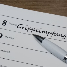 Kalender mit Grippeimpfung