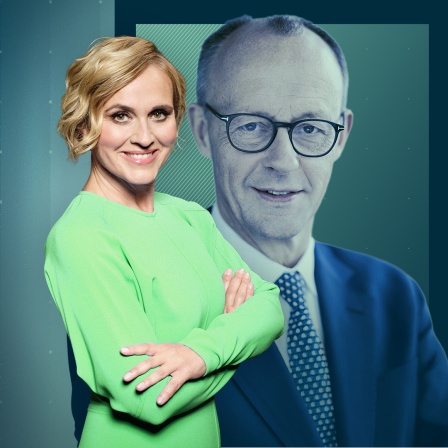 Caren Miosga mit Friedrich Merz