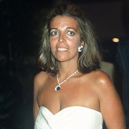 Die griechische Großreederin Christina Onassis beim Rotkreuz-Ball am 07.08.1988 in Monte Carlo.