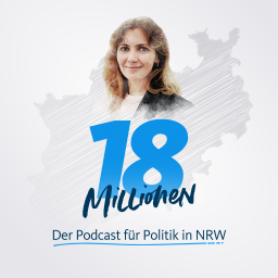 NRW-Bauministerin Ina Scharrenbach (CDU) im Hörfunk-Studio bei der Aufnahme von 18 Millionen