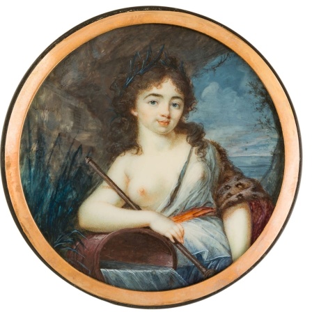 Augustin Dubourg (1750-1800), Junge Dame als Quellnymphe, um 1790