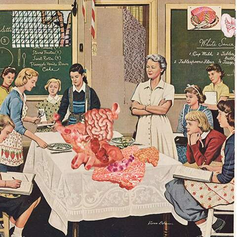 George Grosz, Cookery Class, 1958, Collage (Bild: George Grosz Estate)