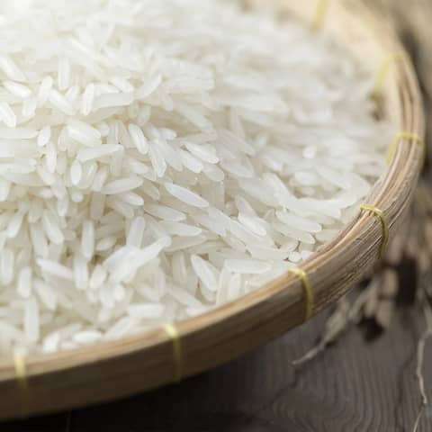 Weisser Reis in einer Schüssel