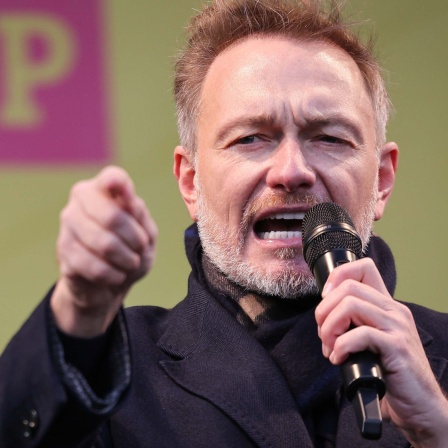 Christian Lindner bei einer Wahlkampfrede (27.01.2025)