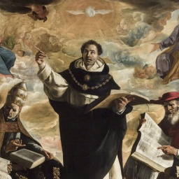 Das Gemälde "Die Apotheose des Heiligen Thomas von Aquin" (ca. 1631) von Francisco de Zurbarán (1598-1664)