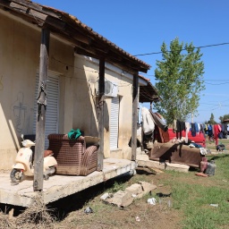 Ein Haus in einer Roma-Siedlung in Mavrits, Griechenland, 2023.