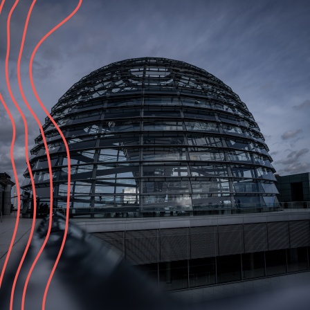 Die Kuppel am Bundestag,
aufgenommen während den ersten Fraktionssitzungen
nach der Bundestagswahl.