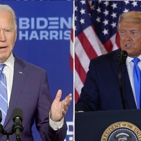 Nach der Wahl: Der demokratische Herausforderer Joe Biden und der republikanische Amtsinhaber Donald Trump