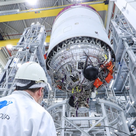 Das erste voll funktionsfähige Testmodell der Oberstufe der neuen europäischen Trägerrakete Ariane 6