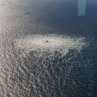 Das Gasleck bei Nordstream 2 in der Ostsee.