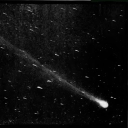 Der Komet Brorsen-Metcalf in einer Aufnahme von 1919 – Theodor Brorsen hatte ihn 1847 in Altona bei Hamburg entdeckt. 
