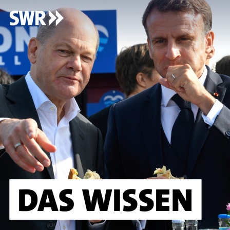 Bundeskanzler Olaf Scholz (SPD) und Frankreichs Präsident Emmanuel Macron (rechts) essen gemeinsam in Blankenese an der Elbe ein Fischbrötchen. Das deutsche und das französische Kabinett trafen sich im Oktober 2023 in der Hansestadt zu einer zweitägigen Klausur. Gemeinsames Speisen ist eines der ältesten Instrumente der Diplomatie, um Verständigung und Kooperation zu fördern. Macron schien nicht ganz so begeistert von der norddeutschen Spezialität.