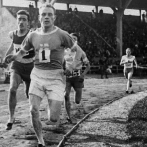 Der Finnische Olympia Sieger Paavo Nurmi