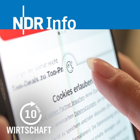 Eine Person hat ein Handy in der Hand, auf dem sie auf einer Internetseite im Browser nach der Zustimmung von Cookies gefragt wird.
