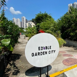 Ein Projekt von einer Farm auf einem Hochhaus in Singapur namens "Edible Garten City"
