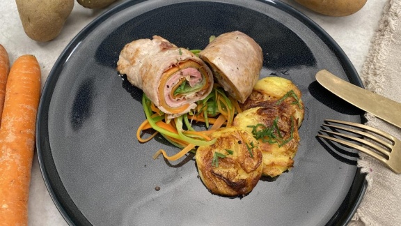 Ard-buffet - Rezept: Schnitzelröllchen Mit Kartoffelgratin