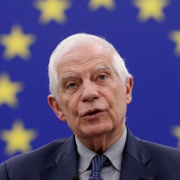 Der Leiter der Außenpolitik der Europäischen Union, Josep Borrell, spricht während einer Debatte im Europäischen Parlament.
