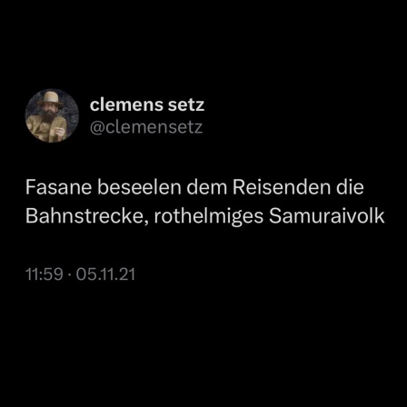 Einfach nur zum abfeierm: Clemens J. Setz über Twitterpoesie