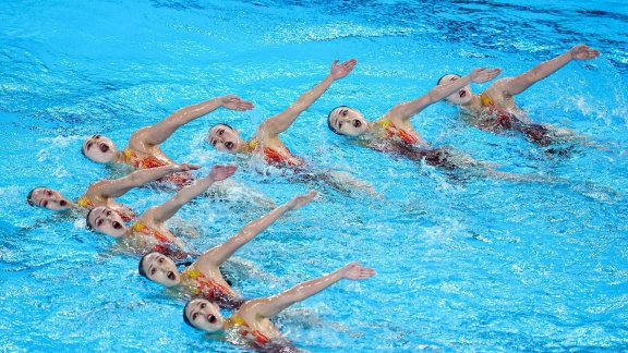 Sportschau Olympia 2024 - Synchronschwimmen: Freie Kür Team - Die Zusammenfassung