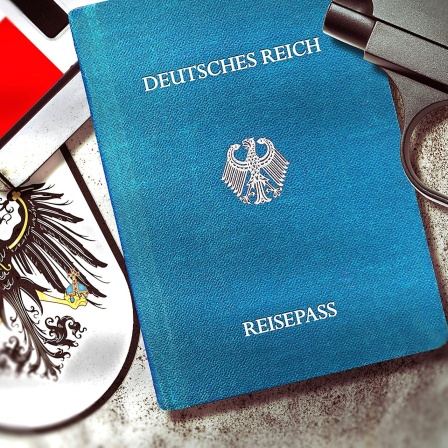 Reichsbürger-Pass, Nummernschild und Waffe