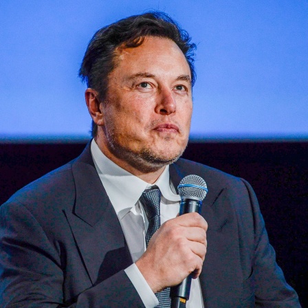 Tesla-Gründer Elon Musk spricht auf der Messe ONS (Offshore Northern Seas) über nachhaltige Energie in Stavanger, Norwegen, 2022