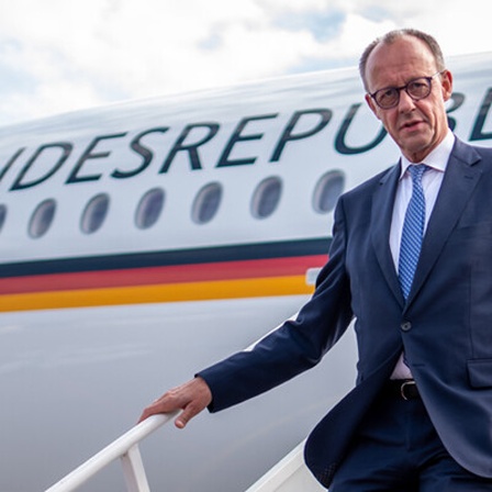 Friedrich Merz auf Gangway