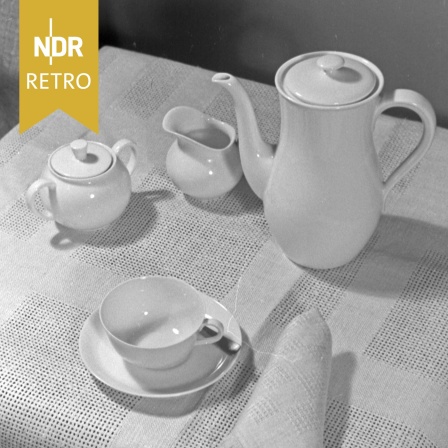 Kaffeeservice aus Keramik, 1940er Jahre.