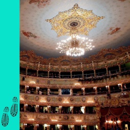 Innenraum des Theater "La Fenice" in Venedig, Italien.