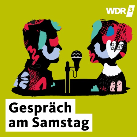 Illustration zu WDR 3 Gespräch am Samstag: 2 Personen stehen am Mikrofon.