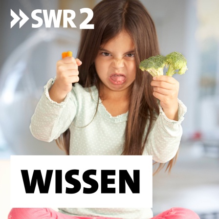 Kleines Mädchen schneidet wilde Grimasse und hält Brokkoli und Möhre von sich: Wie etwas schmeckt, legen nicht nur Zunge und Nase fest. Auch unsere Erfahrungen bestimmen darüber, vor allem aber die Kultur, in der wir leben.