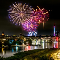 Feuerwerk über dem Phoenixsee