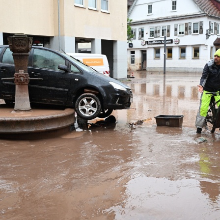 Hochwasserschäden in Baden-Württemberg.