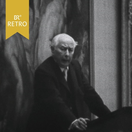 Theodor Heuss bei einer Rede in der Münchner Alten Pinakothek | Bild: BR Archiv