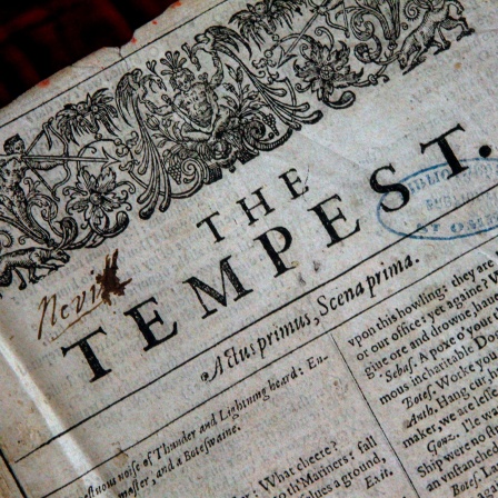 Blick in eine alte Ausgabe des "First Folio" von William Shakespeare