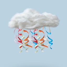 Wolke mit Luftschlangen | Bild: Colourbox