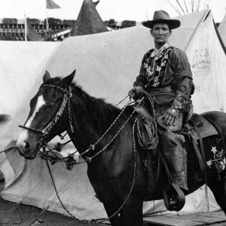 Calamity Jane auf einem Pferd (1901)