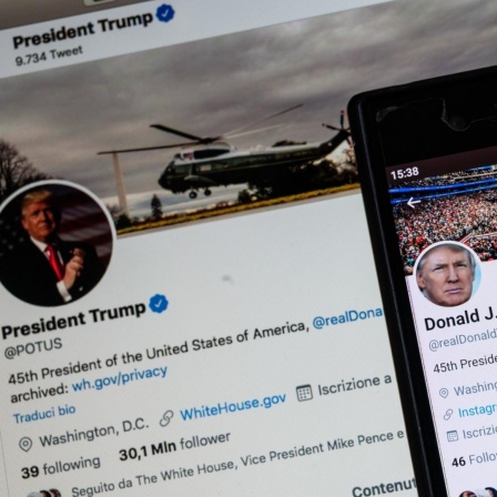 Die beiden Twitter-Accounts von US-Präsident Trump: @POTUS und @realDonalTrump