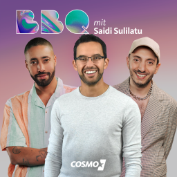 Die beiden Moderatoren mit ihrem Gast Saidi Sulilatu