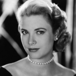 Grace Kelly - Schwarzweiß-Porträt der Schauspielerin und Fürstin von Monaco