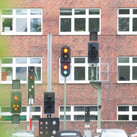 Bahn-Signale am Werk von Siemens Mobility