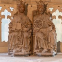 Herrscherpaar in der Heilig-Grab-Kapelle, gedeutet als Königin Editha und Kaiser Otto, Dom zu Magdeburg