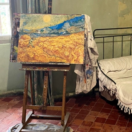 Ein Foto von dem Krankenzimmer in der Provence, in dem Vincent van Gogh ein Jahr lang lebte und malte