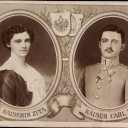  Zita von Bourbon Parma und Carl I. von Österreich auf einer historischen Postkarte um 1934 