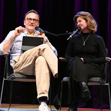 Daniel Schreiber mit Sophia Fritz (v.r.n.l.)