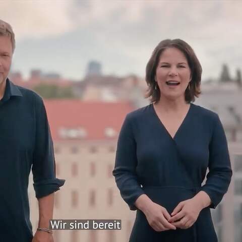 Szene aus dem Wahlwerbespot der Grünen.