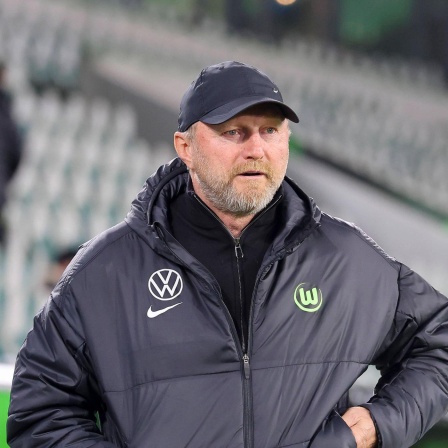 Wolfsburgs Ralph Hasenhüttl betritt vor Spielbeginn das Stadion